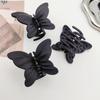 Pintura de goma esmerilada clip de agarre negro fabricantes suministro directo clip de tiburón grande para el cabello temperamento simple tocado accesorios para el cabello pinza para el cabello