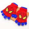 Guantes de lana para niños, invierno, cálidos, finos, de medio dedo, dibujos animados para niños y niñas, cinco dedos, dibujos animados para niños, anime, bebé, dedo completo