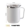 Caneca de Café de Aço Inoxidável 304 Caneca Doméstica com Tampa Simples Aquecimento em Fogão de Indução Caneca Térmica Venda por Atacado