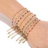 Pulsera de Mano con Goteo de Aceite de Acero Inoxidable Caliente Clásica Estilo Bohemio para Mujer Cadena de Cuentas de Esmalte Pulsera de Pareja