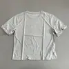Camiseta de Verano Nueva Blanca Sencilla de Algodón y Lino con Encaje, Cuello Redondo, Manga Corta para Mujer, Versátil, Holgada y Adelgazante, Top Básico