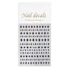Pegatinas para Uñas de Estrella de Cuatro Puntas y Estrella de Ocho Puntas, Versátiles Diseños Planos de Estrellas Doradas, Plateadas, Negras y Blancas, Pegatinas para Uñas DIY, Estilo Dh
