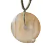 Colgante de Ágata Natural con Patrón de Dragón y Hoja, Pieza Tallada de Calcedonia de Fuente de Sal con Agujero Pasante, Accesorios para Hombres y Mujeres, Accesorios de Joyería Estilo Pareja