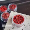 Material de Arte de Uñas Rojo Retro Joyería Little Red Book Explosiones Piedra Mágica Rojo Navideño Estrella de Cinco Puntas Accesorios de Lazo