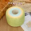 Fio de algodão mercerizado degradê em formato de bolo, fio de oito cabos tecelado à mão, multicolorido, não forma bolinhas, respirável para manta e xale
