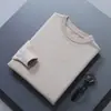 Outono Inverno Novo Suéter Casual Masculino Gola Redonda Solto Tamanho Plus Cor Sólida Manga Longa Tricô Camada Interna