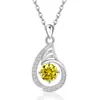 Comercio Exterior Transfronterizo Plata de Ley S925 Lujo Ligero Nicho Amazon Doce Piedras de Nacimiento Cadena para Clavícula Collar con Colgante de Diamante Moissanita