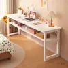 Escritorio para dormitorio de niñas, uso doméstico, mesa rectangular larga, mesa estrecha de pared, banco de trabajo, escritorio de computadora, diseño simple para vivienda de alquiler