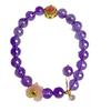Venta al por mayor, pulsera de un solo círculo de Asai púrpura de cristal natural, nueva moda china, pulsera original con nuevas explosiones, regalo de joyería