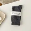 Calcetines Grues de Doble Aguja Cálidos para Mujer hasta Media Pantorrilla, Nuevos de Otoño e Invierno Espesados Japoneses Versátiles Largos Adelgazantes Arrugados de Moda