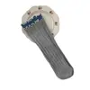 Nuevos Calcetines Absorbentes de Sudor para Otoño e Invierno para Mujer Calcetines de Doble Capa de Madera con Orejas Calcetines de Capa Media Estilo Japonés Calcetines Grises Rayados Apilados para el Cabello