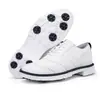 Sapatos de golfe antiderrapantes para dropshipping transfronteiriço, tamanho grande, impermeáveis, tênis esportivos estilo britânico, sapatos brancos respiráveis para homens