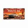Placa de licença de lata vintage para parede para comércio exterior, pintura decorativa 3D de lata estilo americano retrô para bar, placa de licença de alumínio