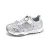 Zapatos Deportivos para Niñas 2026 Nuevo Malla Transpirable Suela Suave Antideslizante Velcro Hello Kitty Lindo Rosa Versátil Ligero