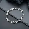 Pulseira de Aço Titânio Transfronteiriça para Homens, Simples e Fashion, Design de Nicho Europeu e Americano, Pulseira de Corrente Quadrada para Mulheres, Joias Versáteis para Atacado