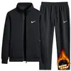 Ropa para Hombre Transfronteriza Primavera y Otoño Nuevo Conjunto de Dos Piezas Sudadera Cardigan Chaqueta con Cuello Alto y Pantalones Traje Deportivo Casual para Exteriores para Hombre
