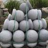 Fábrica de Hubei cabello liso muelle de granito estacionamiento mármol bloqueo bola redonda Blanco Sésamo bloqueo coche barricada de piedra bola de piedra