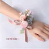 Estética Rosa Champaña Rosa Hortensia Ramillete Flor de Muñeca Novio Novia Padrino Dama de Honor Boda Flor de Solapa