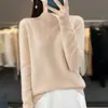 Indústria Pesada Strass Hot-fix Tamanho Plus Camada Base Top Suéter Feminino 2026 Outono/Inverno Nova Chegada Ajuste Solto Gola Meia-Alta Tricô Top Feminino
