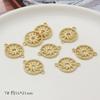 Accesorios de joyería para las orejas DIY, pendientes personalizados de moda barrocos abstractos redondos con forma de corona de amor, material para pendientes colgantes