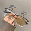 Óculos de miopia ultra-leves que mudam de cor masculinos bonitos com astigmatismo armação para rosto grande proteção ocular contra luz azul óculos de sol femininos moda