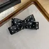 Pinza de Plátano Estilo Coreano Ins con Lazo y Lunares para Mujer 2026 Nuevo Estilo Elegante Pinza Vertical para Recogido Alto Pinza para Cola de Caballo Alta Accesorio para el Cabello