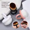 Cepillo para polvo de cutícula pre-tratamiento de arte de uñas estilo anillo tipo hebilla de dedo cepillo de cerdas finas suaves cepillo limpiador de polvo de uñas