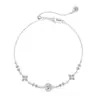 Conjunto de Pulsera y Collar de Plata de Ley 925 Más Vendido Transfronterizo, Lujo Ligero, Artesanía Exquisita, Conjunto Único de Pulsera de Trébol de Cuatro Hojas y Lazo para Mezclar y Combinar
