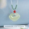 Natural Branco Luar Ruyi Bloqueio Alta Calcedônia de Gelo Xiangyun Paz Bloqueio Pingente Feminino Advanced Sense Live Supply Presente