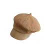 Boina de jornal para mulheres, boina de tricô para outono e inverno, elegante, faz o rosto parecer menor, chapéu de pintor, moderno, estiloso, boina amassada com bico de pato