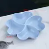 Plato de Frutas Creativo de Paja de Trigo Trébol Caja de Dulces de Frutas para Sala de Estar en Casa Plato con Forma de Corazón para Boda Partición Transfronteriza