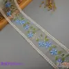 8.5cm Encaje Malla Adorno de Encaje Accesorio para el Cabello Cinta Flor de Rosa Bordado DIY Lazo Hecho a Mano Cinta