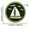 Nuevo Parche de Tela Redondo Bordado de Dibujos Animados Insignia de Aventura al Aire Libre Parche de Etiqueta de Tela Parche Termoadhesivo Accesorios para Ropa Venta al por Mayor