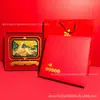 2026 Novo Estilo Chinês "Um Cervo Traz Fortuna" Ornamento de Mesa em Ouro Sólido, Calendário de Estilo Nacional, Conjunto Decorativo Rotativo Dupla Face, Disponível para Atacado