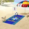 Toalla de Playa Mundial 2026 Toalla de Playa Equipo de Fútbol de Brasil Microfibra Secado Rápido Absorbente de Agua Toalla de Playa Toalla de Baño