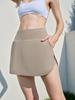Falda de Tenis Fresca con Protección Solar Primavera y Verano Nueva Cintura Alta Adelgazante Falda Falsa de Dos Piezas para Mujer Bolsillo Trasero Falda Deportiva para Yoga