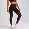 Pantalones de Yoga Color Durazno para Levantar Glúteos con Sensación de Segunda Piel, Sin Costuras Incómodas, de Cintura Alta, Control de Abdomen, Leggings Ajustados para Gimnasio para Deportes al Aire Libre