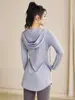 Blusas Esportivas Soltas de Secagem Rápida para Mulheres, Outono e Inverno Manga Longa t Roupas Fitness, Efeito Emagrecedor Cobre o Bumbum Tamanho Grande Roupas de Yoga