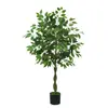Árbol de Banyan Artificial de Ratán Sintético Transfronterizo en Maceta para Uso en Interiores, Árbol Decorativo para Ventana de Centro Comercial y Hotel, Árbol Artificial Biomimético