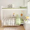 Juego de ropa de cama de tres piezas de algodón con estampado de dibujos animados para cama individual de dormitorio de preparatoria, juego de seis piezas para estudiantes universitarios varones
