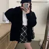 Cardigan de malha estilo coreano outono e inverno, novo, cor pura, doce, reduz a idade, solto, estilo preguiçoso, top torcido, casaco suéter para mulheres