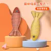 Juguete para gatos para autoentretenimiento y alivio del aburrimiento, pez artificial con hierba gatera, palo de juego para gatitos, juguete para la dentición para gatitos, accesorios para gatos mascotas
