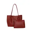 Bolso Tejido Vintage de Gran Capacidad para Mujer 2026 Nuevo Otoño Casual Simple Bolso de Hombro Estilo Coreano Bolso Tote para Viajes