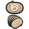 Novos Jogo Americano Redondo de Palha Estilo Japonês, Jogos Americanos de Jantar de Alta Qualidade, Porta-Copos, Tapetes de Isolamento Térmico para Louças, Tapetes Decorativos de Frutas