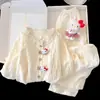 Pijama infantil para niñas, primavera y otoño, algodón nube, manga larga, fino, nuevo estilo princesa 2026, conjunto de niñas para niños mayores