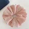 Scrunchie de Renda Vazada Multicamadas Cor Sólida Estilo Coreano Versátil Feminino High-End Prendedor de Coque Flor de Cabelo Elástica