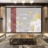 Estilo chino moderno edificio huipai ático sofá pared de fondo papel tapiz estilo antiguo sala de té restaurante restaurante de hot pot mural