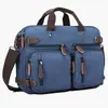 Canvas de Negócios Transfronteiriço Maleta de Couro Genuíno Bolsa Transversal Portátil Multifuncional Bolsa Grande para Computador Bolsa Casual de Viagem