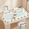 Jogo Americano de Mesa de Jantar Desenho Animado Impermeável à Prova de Óleo Lavável Protetor de Mesa Tapete Isolante Anti-Queimadura Luxo Leve High-End Mesa de Centro Toalha de Mesa