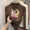 Ropa interior térmica con forro de forro polar para niños, colección otoño e invierno, camiseta de manga larga de cuello alto para niñas, nuevo estilo 2026, top cálido, ropa para niños